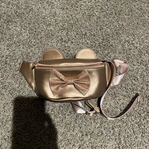 Disney Rose Gold Minnie Mouse Loungefly Fanny Pack(Read)